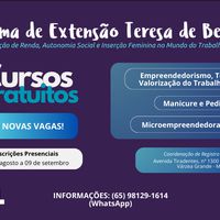 Capa notícia - NOVAS VAGAS para os cursos FIC Teresa de Benguela 2024/2